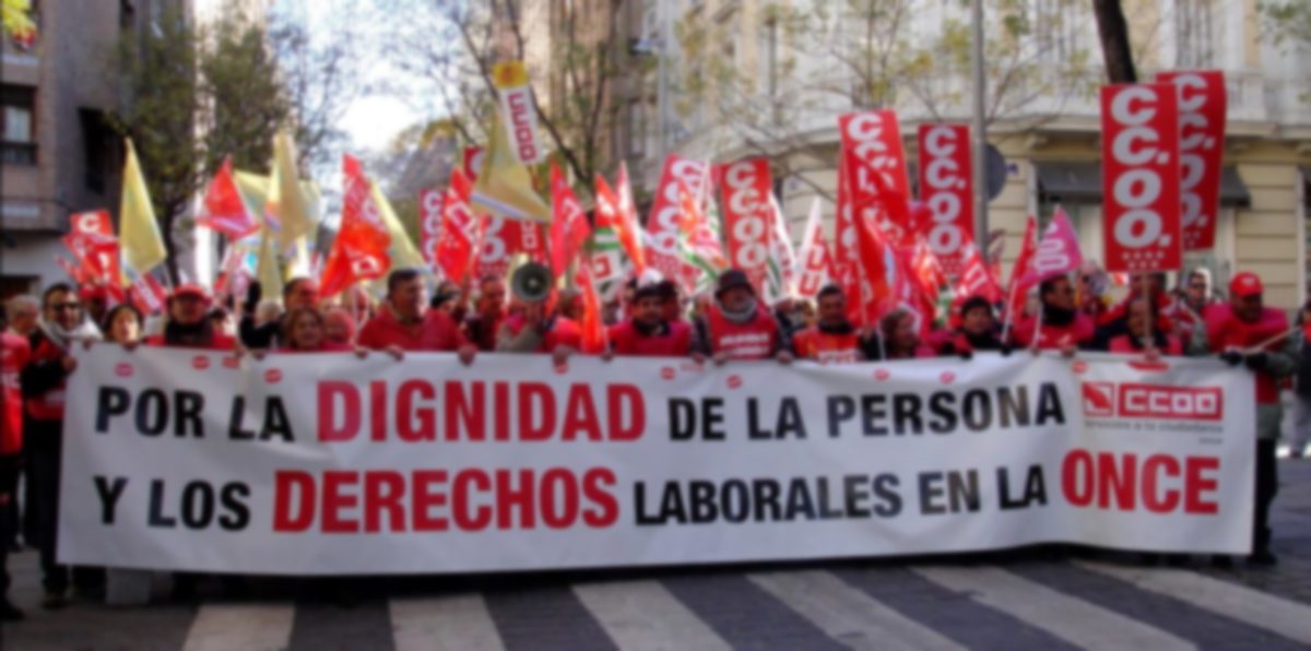 Movilizacin por los derechos laborales en la ONCE