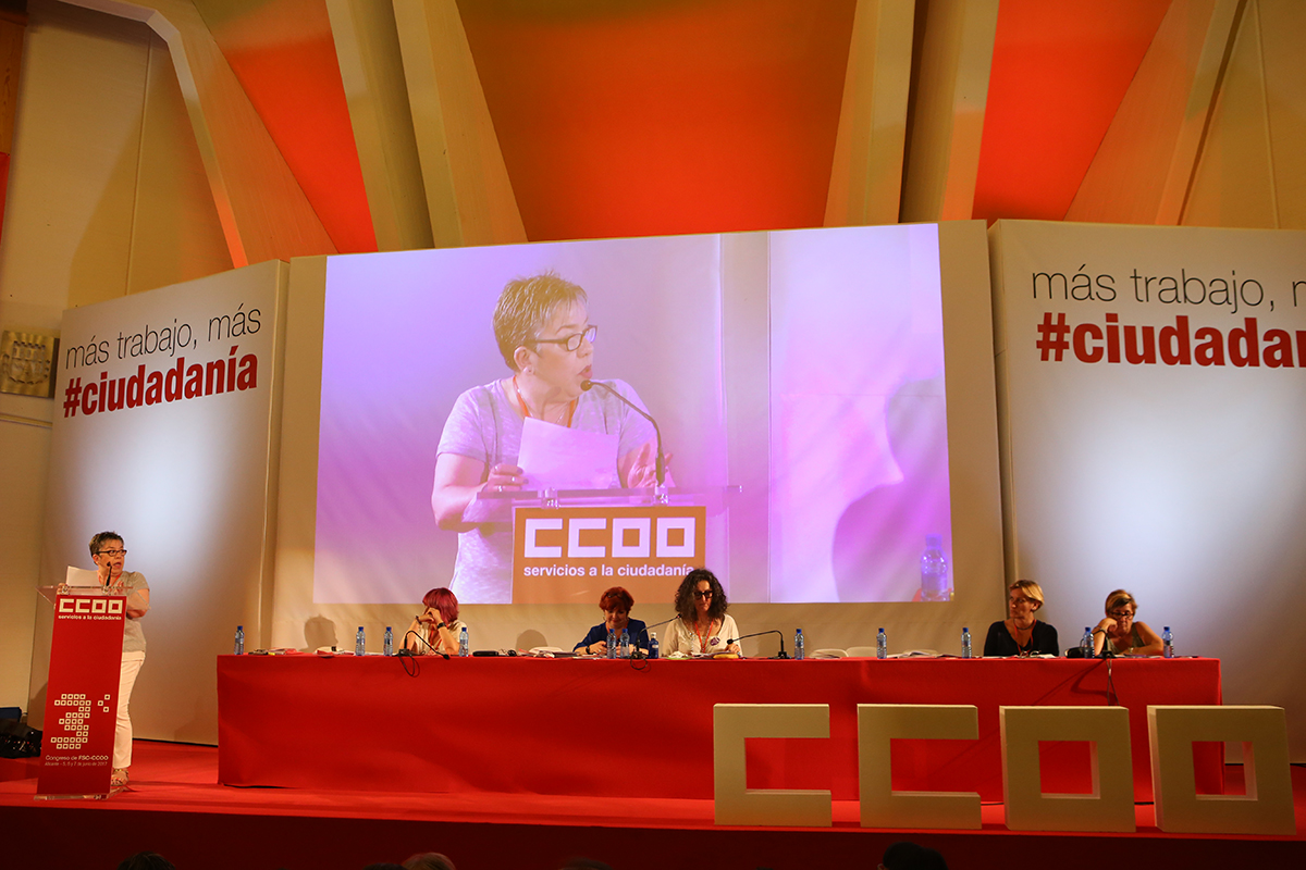 Ana Snchez en el 3 Congreso de FSC-CCOO, 7 de junio