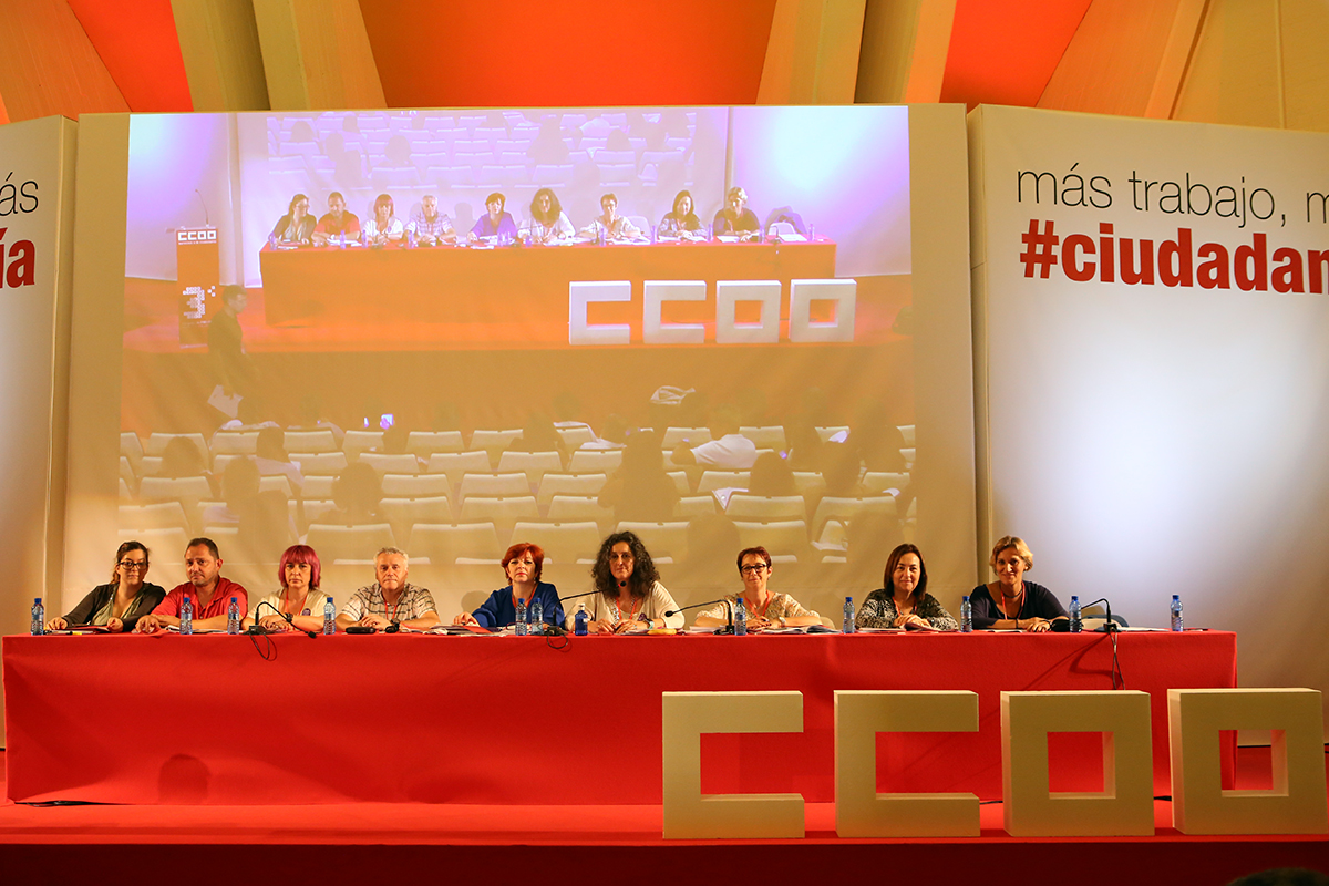 Mesa Presidencial del 3 congreso de FSC-CCOO