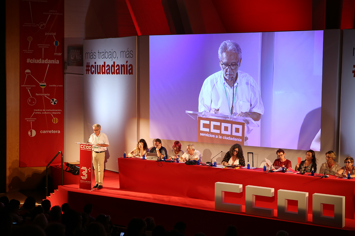 Diego Garca en el 3 Congreso de FSC-CCOO