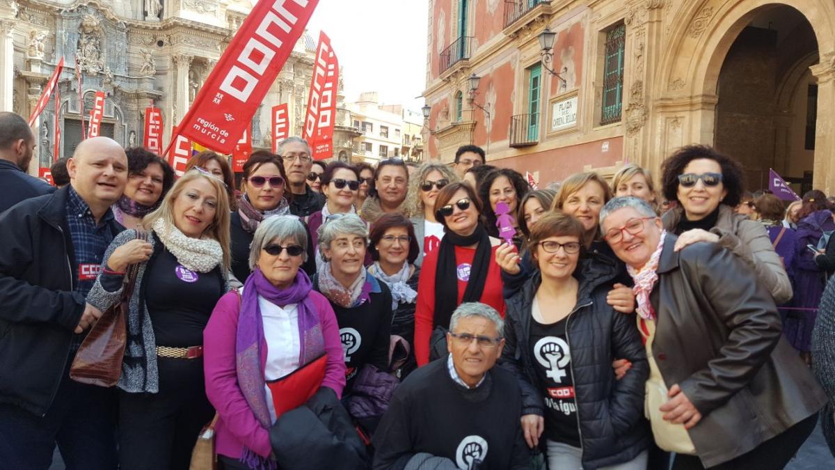 Huelga general del 8 de marzo de 2018, Justicia de Murcia en la concentracin de la maana