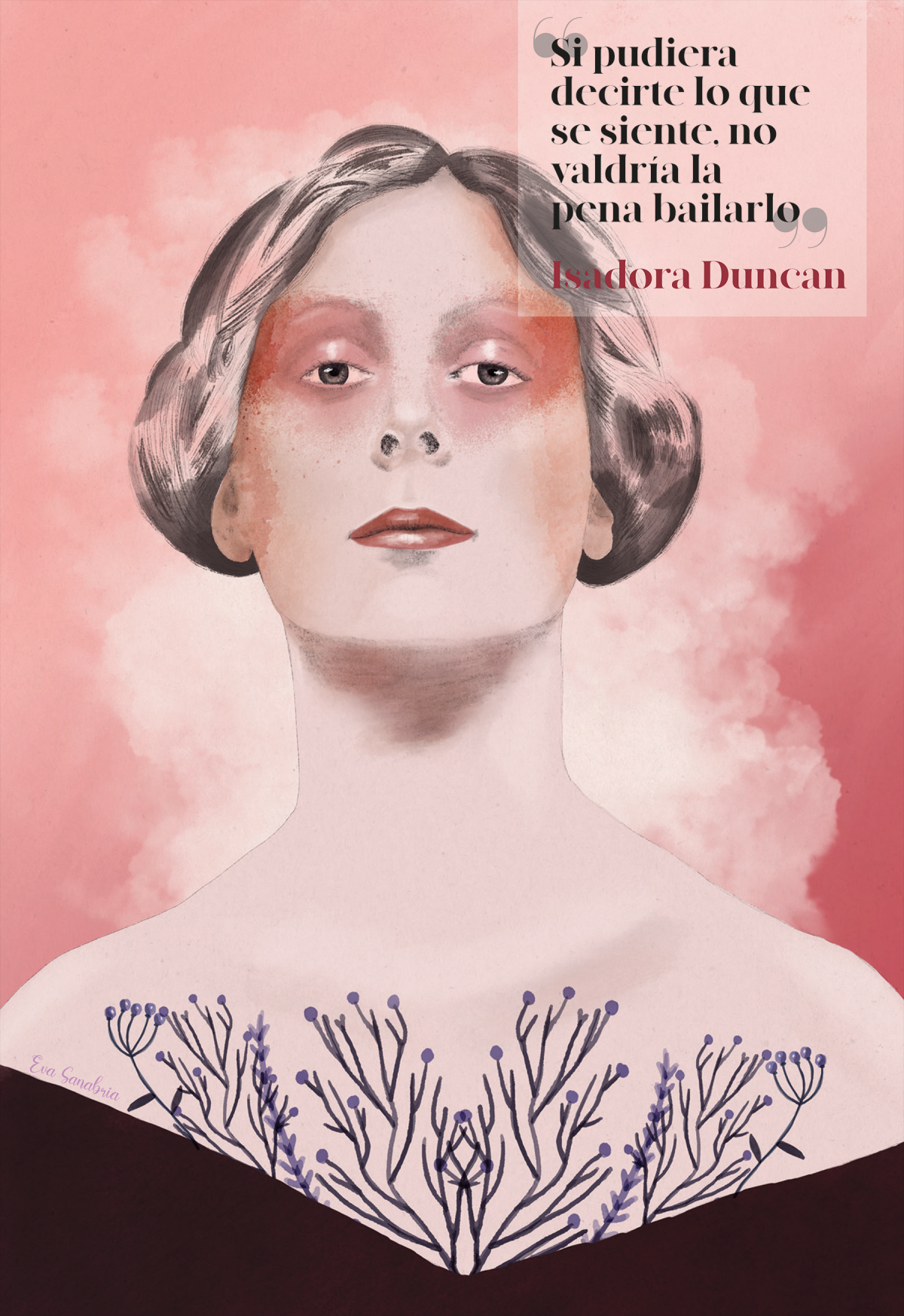 Isadora Duncan, ilustracin de Eva Sanabria lvarez